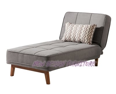 【N D Furniture】台南在地家具-北歐風俐落風格棉麻布灰布沙發床/造型貴妃椅TH