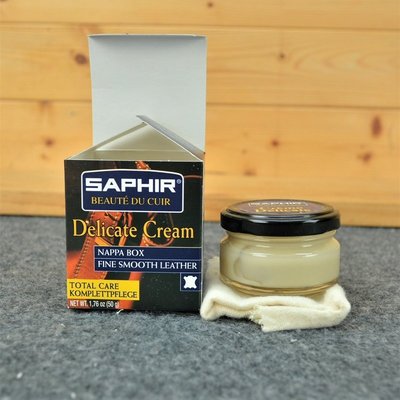 法國SAPHIR皮革柔嫩保濕霜 (原裝進口 )頂級精品 高級裸皮 專用 小羊皮、小牛皮、植物鞣革、裸皮材質