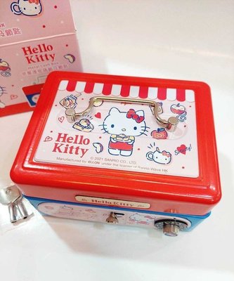♥小公主日本精品♥ Hello Kitty 手提保險箱 貯金箱 置物箱 密碼鎖收納箱 ~ 8