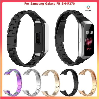 三星錶帶 矽膠 防水 尼龍 復古適用於 Samsung Galaxy Fit SM-R370 智能腕帶手鍊皮帶, 適用於 SM R370 金屬錶帶的不銹