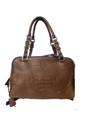 PRADA 真皮 托特包 手提包 肩背包 保證100%真品