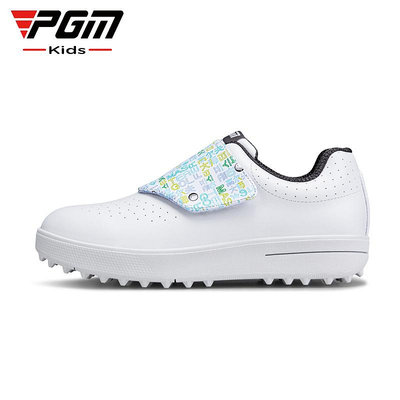 高爾夫鞋PGM兒童高爾夫球鞋新款青少年運動鞋魔術貼童鞋防滑耐磨防水鞋子