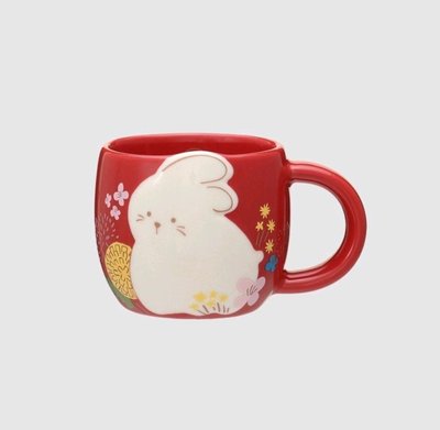 日本星巴克2023新年限定款玉兔年干支「卯」年兔子造型馬克杯值得收藏入手89ml