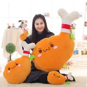 MAY SHOP【HB20160428】 創意新品毛絨玩具  雞腿抱枕(60cm)
