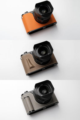 康緹斯 適用徠卡Leica Q3相機套純手工縫制定制保護皮套牛皮鱷魚