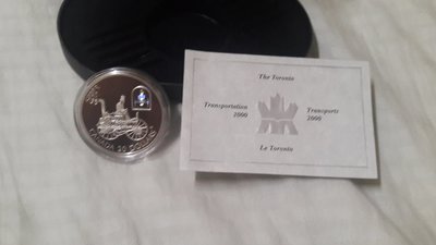 玉禪閣-加拿大2000年七彩初期車 原廠盒證 紀念幣 銀幣