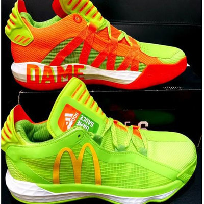 Adidas X MCDONALD'S DAME 6 麥當勞 聯名系列 FX3334糖醋醬 籃球鞋