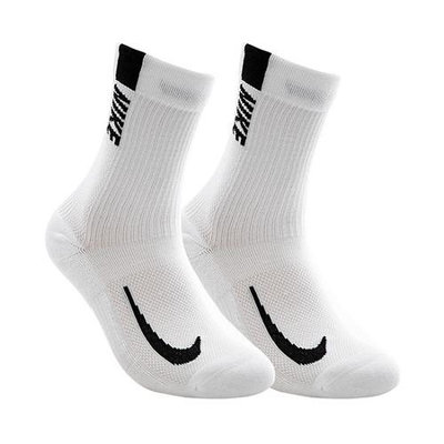 Nike大logo襪子 白色中筒襪 長襪 排汗透氣運動襪 2 雙 SX7557-100