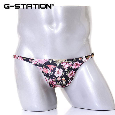 G-station日產GS男士丁字褲YKS高彈舒適印花一片式微囊袋性感內褲