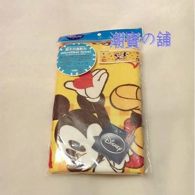潮寶的舖 現貨 正版授權 迪士尼 速乾運動毛巾 30*100 小熊維尼 米奇 米老鼠