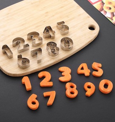 不鏽鋼蔬菜水果切模 數字0~9餅乾模翻糖蛋糕模具巧克力印切模