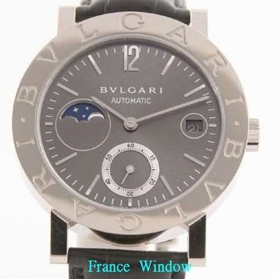 法國櫥窗bvlgari保格利男錶自動皮帶白金bbw38glmpc