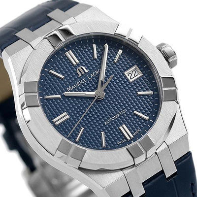 MAURICE LACROIX AI6007-SS001-430-1 艾美錶 機械錶 39mm  AIKON 藍色面盤 皮革錶帶