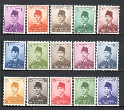 【流動郵幣世界】印尼1951~53年年蘇加諾總統郵票