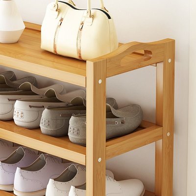 【現貨滿減】鞋架多層簡易小窄門口放家用室內好看楠竹收納置物架子經濟型鞋柜