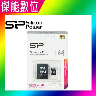 SILICON POWER SP廣穎 64GB 記憶卡 MicroSD UHS-I U3 V30 高速記憶卡 V30P