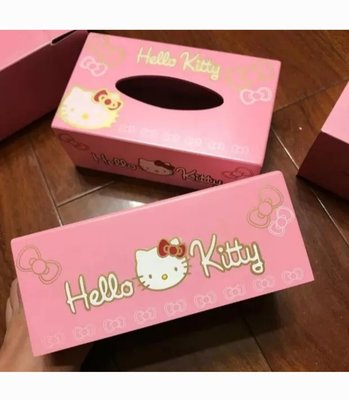Hello kitty 木質面紙盒