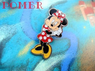 ☆POMER☆ 日本東京迪士尼樂園帶回 可愛迷人的米妮 Minnie Mouse 金屬別針胸針徽章