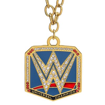 [美國瘋潮]正版WWE Universal SD Championship Pendant 藍色SD環球冠軍金屬項鍊特價