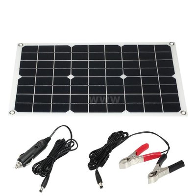 新品 帶 USB 接口高轉換率太陽能電池板系統的 10W 12V 柔性太陽能電池板電池雙輸出太陽能能量- 可開發票