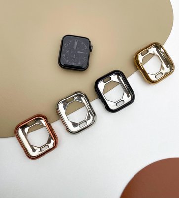保護殼 BOLIN|手錶電鍍TPU保護套軟殼適用于蘋果iwatch23456代se防摔錶殼