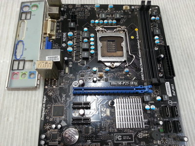 【 創憶電腦 】MSI 微星 H61M-P25(B3) DDR3 1155主機板  附檔板 直購價 400元