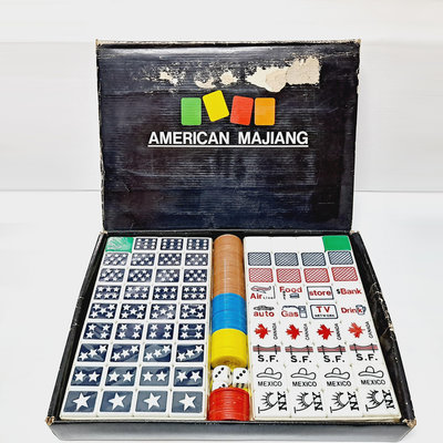 [ 三集 ] 美國麻將 含籌碼.骰子.英文說明書 材質:壓克力 未使用 F2
