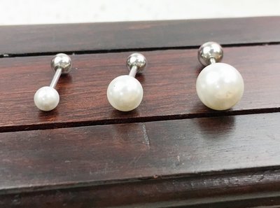 ~~小靖的店~~B0309 韓國連線商品 鋼針 珍珠造型鎖針式 耳環 批發價單隻42元