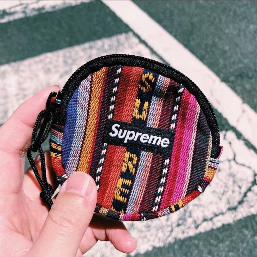 Supreme Woven Stripe Coin Pouch 小零錢包彩色/黑色| Yahoo奇摩 