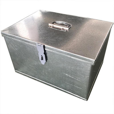 大號鐵箱子 加蓋加厚工具箱  手工箱 收納箱 手提白鐵箱帶鎖