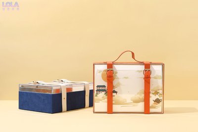2023年新款中秋月餅包裝透明手提亞克力禮盒創意蛋黃酥月餅中國風-LOLA創意家居