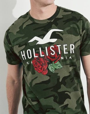 HCO Hollister 海鷗 迷彩 短袖 T恤 現貨 印花 玫瑰 LOGO