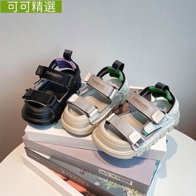 男童包頭涼鞋 夏季新款韓版時尚女童運動涼鞋防踢兒童鞋-可可精選
