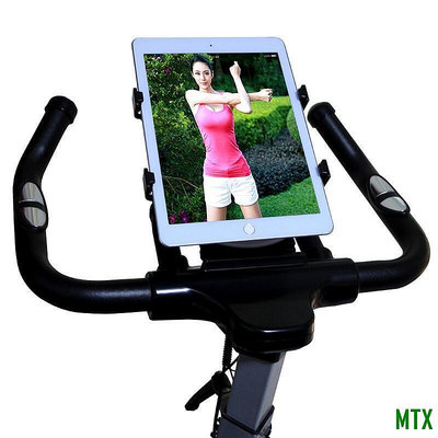 MTX旗艦店7-11 英寸膠帶平板電腦支架, 用於健身自行車上的健身房車把的可調節帶扣固定架, iPad LG 的平板電腦支架