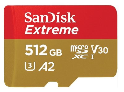 『儲存玩家 』台南 SanDisk 512GB Extreme MicroSD A2 U3 V30 190/130MB