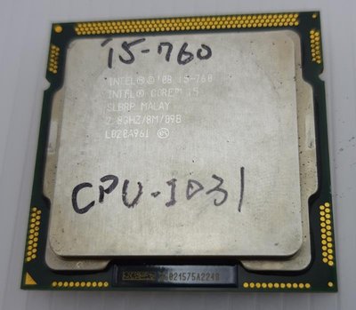 【冠丞3C】INTEL i5-760 1156腳位 CPU 處理器 cpu-I031