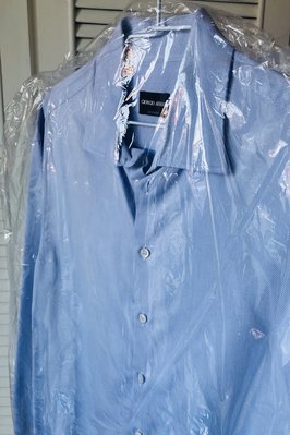 GIORGIO ARMANI 水藍色長袖襯衫
