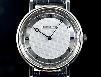 [好時計]Breguet 寶璣 5967BB/11/9W6 Classique 系列 3D立體刻紋銀灰色面 18白K金 手動上鍊 41mm PT178