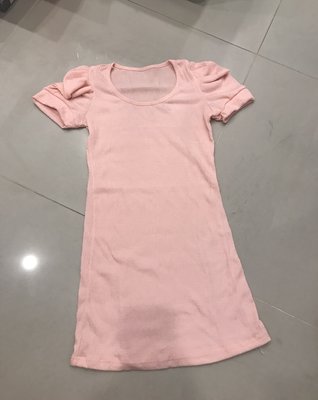 全新 日系粉色氣質性感修身短袖連身洋裝
