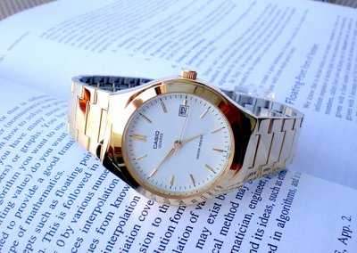 CASIO手錶 經緯度鐘錶 日期顯示 型男情人節禮物 金色石英指針錶 公司貨【超低價1190】MTP-1170N-7A
