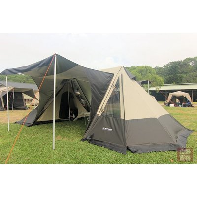 【山野賣客】Big Lion 威力屋 雙峰帳 5*8 特多龍500D防水耐磨布 耐水壓5000mm 含營柱 營釘 BL-M58