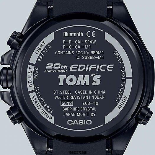全新正品】CASIO ECB-10TMS-1A 限量版EDIFICE 手錶賽車錶黑色紅色TOM'S
