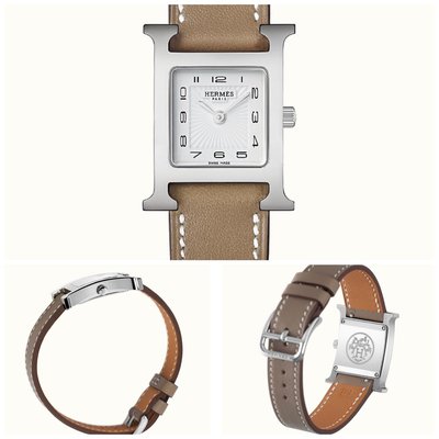 [預購］Hermes HEURE H Watch 21x21 MM 愛馬仕 大象灰 手錶 皮手錶