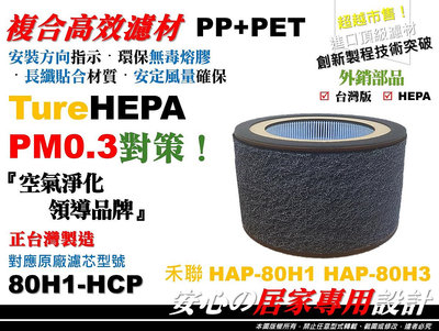 【醫用級】HERAN 禾聯 HAP-80H1 HAP-80H3 空氣清淨機 濾網 濾心 濾芯 同 原廠 80H1-HCP