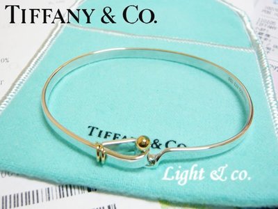 【Light &amp; co.】專櫃真品已送洗 Tiffany &amp; Co 925 純銀 750 手環 K金 18K 金珠扣 手環