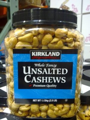 【日日小舖外送代購】[萊爾富] 好市多 Kirkland Unsalted Cashews 香烤/無調味腰果1.13公斤