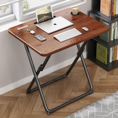 熱銷 小桌子可摺疊簡易家用小戶型便攜臥室筆記本電腦桌現代簡約床邊桌-