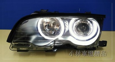 ※小林車燈※全新外銷件 BMW E46 99 00 01 2D 黑框 CCFL 光圈 魚眼大燈 特價中