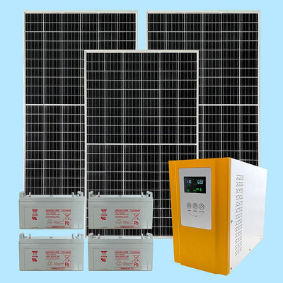 【藍天百貨】太陽能24V轉110V鉛酸電池1000W發電系統 1KW 獨立發電 逆變器 不斷電系統