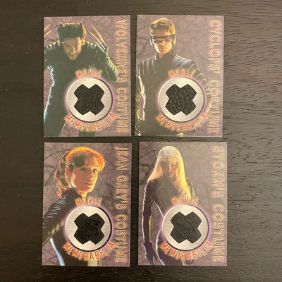 X戰警電影 X-Men （JEan、Storm’s、Wolverine’s、Cyclops）制服卡 卡片 4張